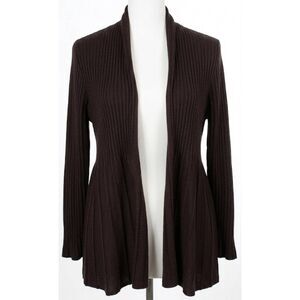 Eileen fisher womens small light wool sweater dark brown spring summer